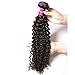 UNICE 10A Hair Brazilian Curly Hair 4 Bundles, Unprocessed Human Virgin Hair Weaves Natural Color 16 18 20 22 inch