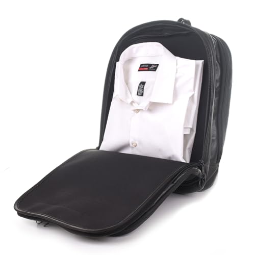 Mochila Couro Legítimo Natural Notebook Executiva Preto Masculina Premium Bisbel 44x33x18cm