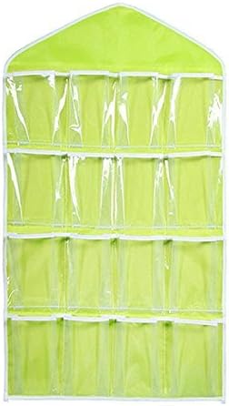 Over the Door Hanging Organizer, 16 Pocket Wardrobe Storage Bag, Socks and Underwear Bag, Slippers, Necklaces, Cosmetics, Hairpins, Watches and Bracelets Organizer and Space Saver