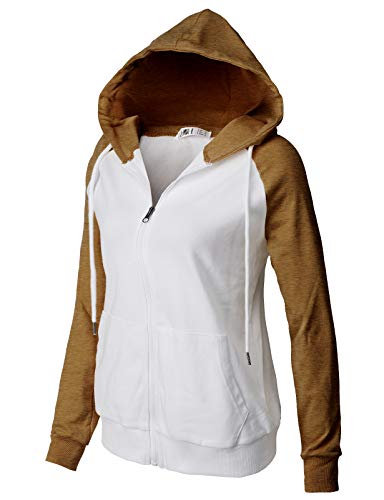 H2H Women's Sport Long Sleeve Zipup Hoodie WHITECARAMEL US 3XL/Asia 3XL (CWOHOL031)