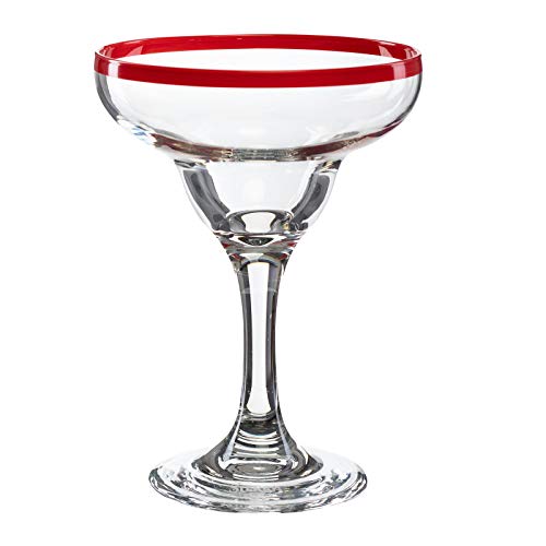 Vetreria Borgonovo 6er Set Margerita Schale Cocktailgläser 27cl Borco rot – Bild 2