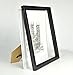 Ray & Chow A4 Black Matted Picture Frame - Made to Display Pictures 6x8 inches with Mat or A4 (8.3x11.7 inches) without Mat- Solid Wood- Glass Window- With Stand or Wall Hanging