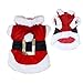Idepet Santa Dog Costume Christmas Pet Clothes Winter Hoodie Coat Clothes for Dog Pet Clothing Chihuahua Yorkshire Poodle (M)