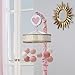 Lambs & Ivy Layla Pink/Gold Pom Pom Musical Baby Crib Mobile