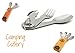 Out&Joy Lightweight Stainless Steel Camping Cutlery Set – Compact, Multi-Purpose, Eco-Friendly Silverware Set Includes 2 Forks, 2 Spoons, 2 Knives, 2 Can and Bottle Opener (2 Person Setting)