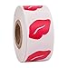 Sunmns Lips Stickers, Perforated Self Adhesive Kisses Stickers, 3 Rolls, 1500 Pieces, Red