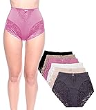 Barbra's 6 Pack Women's Light Control Full Coverage Lace Briefs Panties (Medium)