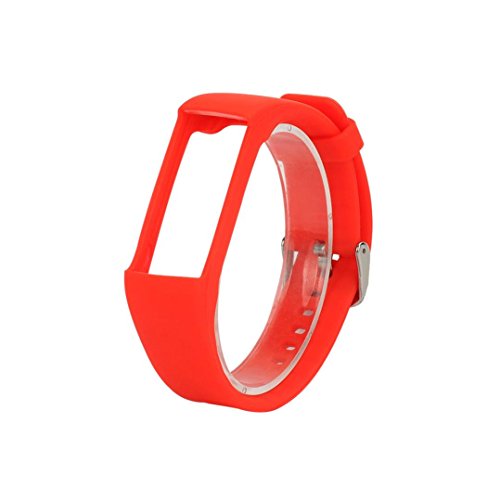 Dreaman Silicone Rubber Watch Band Wrist Strap For Polar A360 Smart Watch Red