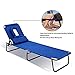 G Chaise Lounge Chair Outdoor Folding Bed Patio Beach Camping Recliner w/Hole for Face Pool Yard, Support 300 Lbs