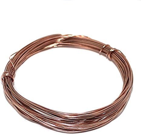 Trolleyhub Enameled Copper 20m 18 Gauge Thick Craft Wire (1. 02 mm) - 2 Piece