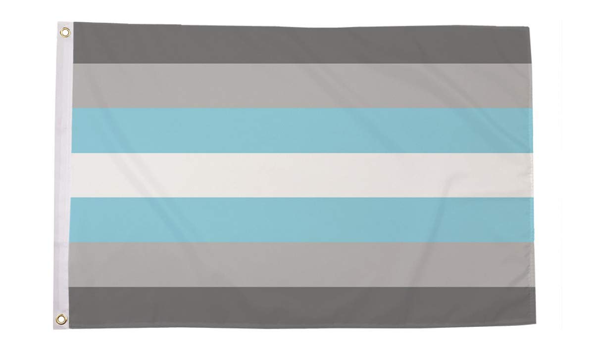 AZ FLAG - Demiboy Pride Flag - 3x5 Ft - 100D Polyester Lgbt Demigender Banner with Two Metal Grommets - Fade Resistant - Vivid Colors - 3' x 5' Feet - 150x90 Cm