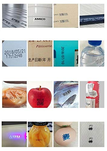 PEKOKO 25.4mm Handheld Inkjet Printer with Solvent Quick Dry Ink for Marking up to one-inch Tall Logos, barcodes, Letters, Numbers, and Symbols on Any Substrate