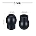 BBTO 36 Pieces Replacement Ear Tips for Stethoscopes, Universal Soft-sealing Earbuds(Black)