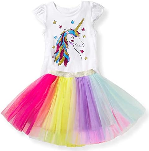 Little Girls Clothing Set Summer Outfit Animal Cotton Kids Dress with Leggings Set