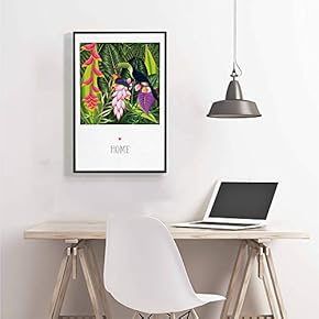 Framed Canvas Home Artwork Decoration Nordic Style Plants Canvas Wall Art for Living Room, Bedroom - 16x24 inches