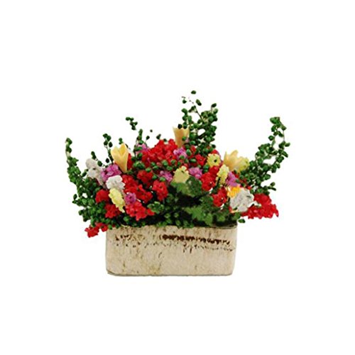 Miniature Dollhouse Accessories,Kasien 1/12 Miniature Dollhouse Accessories Mini Flower Bush Kids Toy Craft Garden