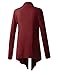ALL FOR YOU Women's Soft Drape Cardigan Long Sleeve Wine XXX-Large