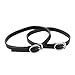 Diamondo Women Leather Shoelaces Shoes Belt Ankle Strap Band for High Heels (Black)