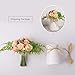 YIBELAAT Artificial Flowers Rose Bouquets with Vase Fake Silk Flower with Ceramic Vase Modern Bridal Flowers for Wedding Home Table Office Party Patio Decoration