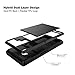 Galaxy Note 9 Case, Crosspace Galaxy Note 9 Wallet Case Defender Bumper Soft Rubber Hard PC Back Hybrid Shockproof Slide Cover Flexible Protective with Card Holder Slots for Samsung Note 9-Black