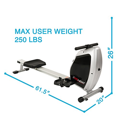 EFITMENT Magnetic Rowing Machine Rower with Aluminum Slide Rail - RW026 - Thumbnail 3
