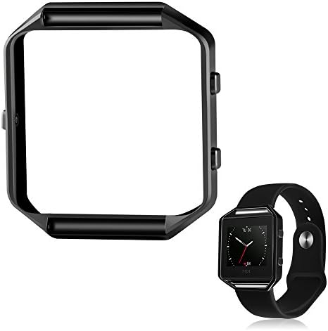 greatgo Frame for Fitbit Blaze, CAM-ULATA Replacement Accessory Stainless Steel Protective Metal Frame Housing for Fitbit Blaze Smart Watch, Black