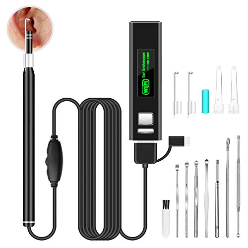 Vitcoco VITCOCO Ear Wax Removal Kit, Ear Cleaner Ear Otoscope, 1.3MP 720P HD ...