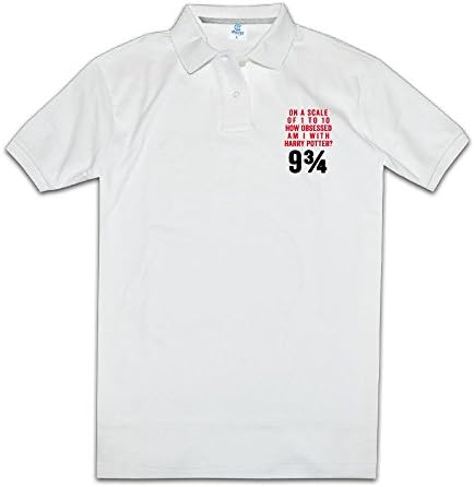 On A Scale Of 1-10 Harry Potter Obsessed Men's White Polo Shirts Novelty T Shirts