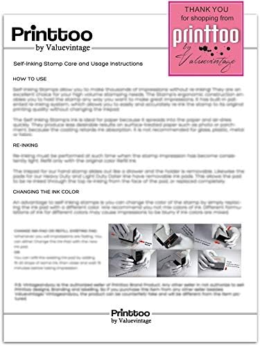 Printtoo Approved Self-Inking Stamp Office Stationery Printed Glossy Stamp, Red Ink, 14mm x 38mm - Image 4