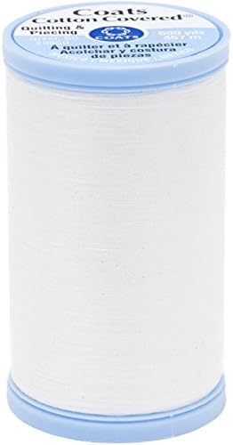 CoatsCotton Covered Quilting and Piecing Thread, 500-Yard, White