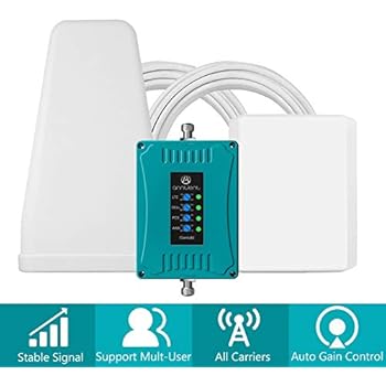Multi-Band Cell Phone Signal Booster for Home - Boost 3G Voice, Text and 4G LTE Data for All Carriers, 5-Band Signal Repeater Amplifier with High Gain Panel/LPDA Antennas Cover Up to 5,000Sq Ft