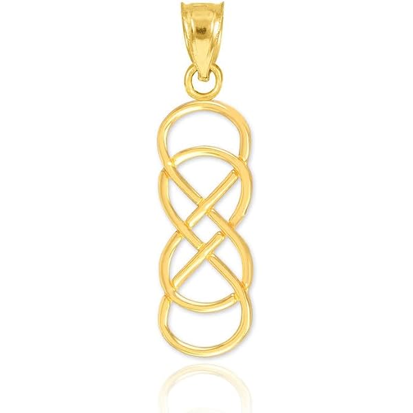 Solid 14k Gold Ouroboros Serpent Pendant Necklace - Snake Biting Tail Symbol - View #5