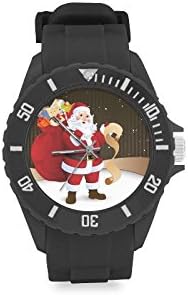Boys/Girls Gifts For Sons/Daughters Christmas Santa Claus Kid's Round Rubber Sport Watch