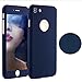 iPhone 7 Plus 5.5 Inch Full Body Hard Case-Auroralove 360 Degree Full Protective Slim Sleek Front Back Case for iPhone 7 Plus 5.5 Inch with Tempered Glass Screen Protector (Darkblue)