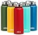 MIRA 40 Oz Stainless Steel Vacuum Insulated Wide Mouth Water Bottle | Thermos Keeps Cold for 24 hours, Hot for 12 hours | Double Walled Powder Coated Travel Flask | Red