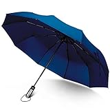 Rainlax Travel Umbrella Unbreakable Lightweight 10 Ribs Automatic Compact Windproof Canopy Umbrellas for Men/Women One Handed Operation