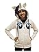 My Little Pony Rarity Face Juniors White Costume Hoodie with Mane & Horn (Juniors Small)