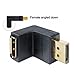 CY 90 Degree Down Angled DisplayPort Male to Female Extension Adapter Black