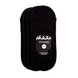SHEEC - SoleHugger ACTIVE PREMIUM No-Show Socks - 4 Pair Pack (Black/ Medium)