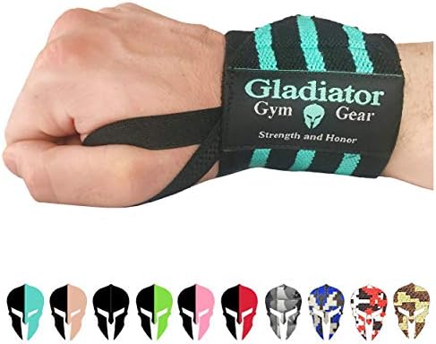 Weight Lifting Wrist Wraps with Thumb Loops - Wrist Support & Protection for Power Lifting Cross Training & Bodybuilding G3 Wrist Straps. Gladiator Gym Workout Gear for Men Women