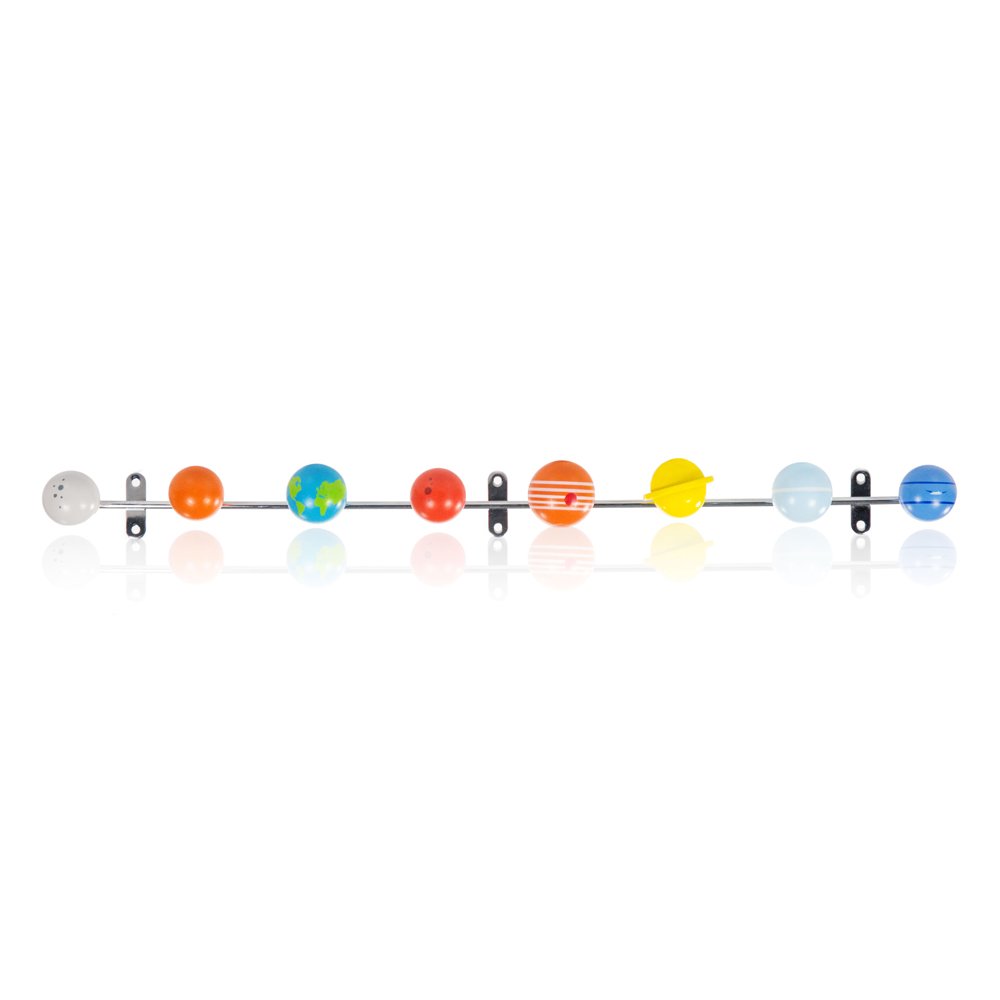 Suck UK Coat Hooks | Kids Coat Rack | Solar System Coats Hook | Wall Mounted Metal Hanging Rack | Space Themed Coats Hanger | Decorative Wall Hooks | Wooden Planet Hook | Bedroom Nursery Decor