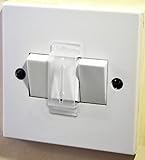 Switch Bridge (3 pack) switch lock that covers switches to prevent accidental switching whilst allowing easy access for intentional switching, suits double sockets with no gap between switches