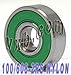 Pack of 100 Skateboard/Inline Skate Bearing Nylon Cage Sealed Ball Bearings VXB Brand with Green Rubber Seals