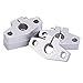 Glamorway Pack of 4Pcs SHF Model Aluminum Linear Rod Rail Shaft Support CNC Route (SHF12)