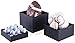 Displays2go Acrylic Cube Display Nesting Risers, Solid Black Matte, Set of 3