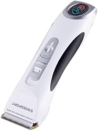 Hair Clippers for Men Professional Cordless Electric Hair Trimmer Wireless Rechargeable Barbershop Hair Cutting Grooming Kit Beard Trimmer LCD Display (White)