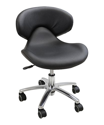 Continuum Levitate Pedicure Tech Chair (Black) for Professional Salons & Spas, Extra Firm Back Support and Seat Cushion, Ergonomically Designed Seat & Back, CON-F612-BLACK