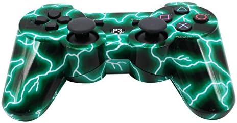 Wireless Bluetooth Double Vibration Gamepad for PS3 - lighting Green
