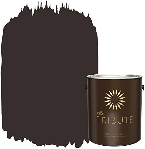 KILZ TRIBUTE Paint & Primer, Interior, Semi-Gloss, Spice Brown, 1 Gallon
