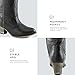 Women's DailyShoes Embroidered Legend Western Cowboy Knee High Boot, Black Pu, 8 B(M) US